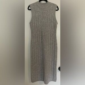 House of Harlow 1960 Ribbed Gray Sweater Dress